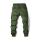 thumbnail image 4 of Pantalones largos para hombre, informales, lisos, con bolsillo, cintura elástica, para exteriores, con cordón ajustable, para trabajo, 4 of 7