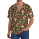 thumbnail image 1 of Balery Mushrooms and Autumn Camisa Casual de Manga Corta con Botones para Hombre, Texturizada, Estilo Cubano, para Playa, Verano-Small, 1 of 4