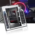 thumbnail image 4 of 9.5mm Universal Aluminum SATA Second HDD SSD Hard Drive Caddy With 4 Screws For CD/DVD-ROM Optical Bay Adapter, 4 of 10