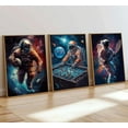 thumbnail image 4 of 3pcs Basketball Graffiti Canvas Wall Art Retro Abstract Graffiti Teen Wall Decor Pictures Basketball Court Sneakers Posters Prints Paintings for Teen Boys Living Room Bedroom（Only canvas）, 4 of 6