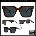 thumbnail image 2 of Classy Oversized Horn Rim Hipster Plastic Retro Fashion Sunglasses Tortoise - Black, 2 of 7