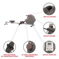 thumbnail image 2 of Sunny Health & Fitness Magnetic Rowing Machine Rower, LCD Monitor w/ Bottle Holder - Synergy Power Motion - SF-RW5801, 2 of 8