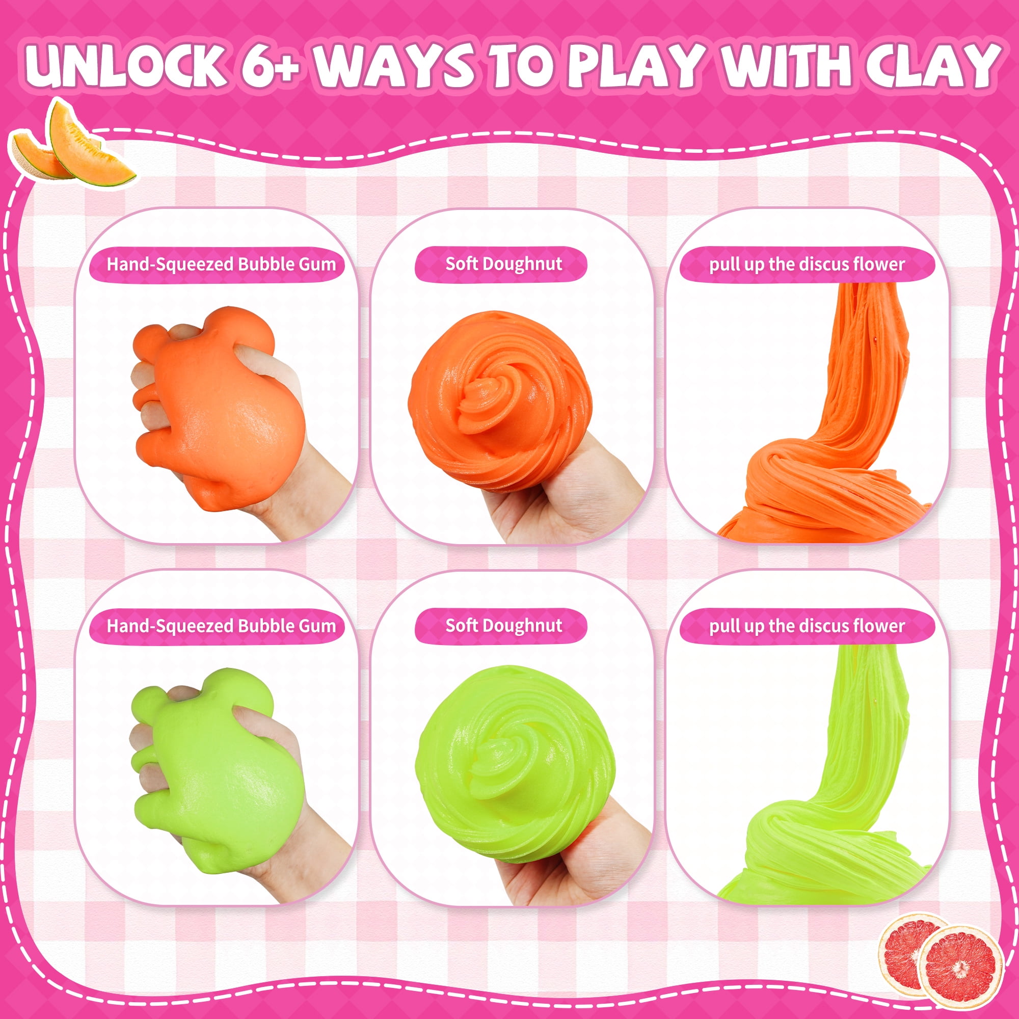XMUD Capsule Slime Gemki Melon 1 PCS Stress Toy for All Ages