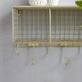 thumbnail image 3 of Linon Concord 4-Basket Wall Mounted Storage Organizer, Gold, 3 of 8