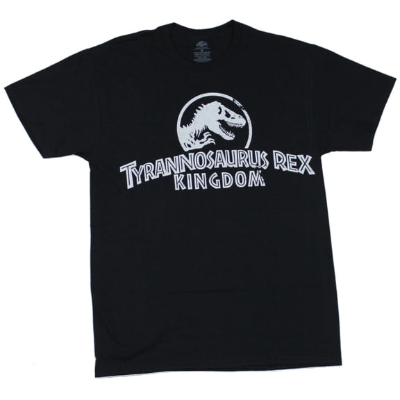 Jurassic Park Mens T-Shirt - Jurassic World Tyranosaurus Kingdom Logo Image (Large)