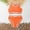 Orange, variant on RTKFRFLM Big Girls 2-Piece Bikini Set Classic Solid Color Bathing Suit for Ages 5-13 Summer Beach Swimwear