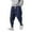A-Navy85, variant on XIAONU Men's Elastic Waist Drop-Crotch Casual Joggers Solid Comfort Trousers with Modern Streetwear Style
