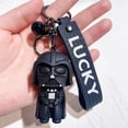 thumbnail image 1 of Llaveros de Star Wars de Disney, colgante de Darth Vader, llavero de coche, llavero de dibujos animados en blanco y negro, adorno para bolso de teléfono, regalos de joyería, 1 of 4