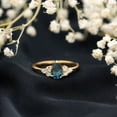 thumbnail image 3 of Rosec Jewels London Blue Topaz Pear Shaped Engagement Ring - 5X7 mm - Blue Topaz Diamond Ring - AAA Grade - with Jewelry Box, 10K Yellow Gold, US 3.00, 3 of 8