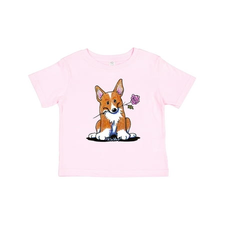 

Inktastic Flower Corgi Gift Toddler Boy or Toddler Girl T-Shirt