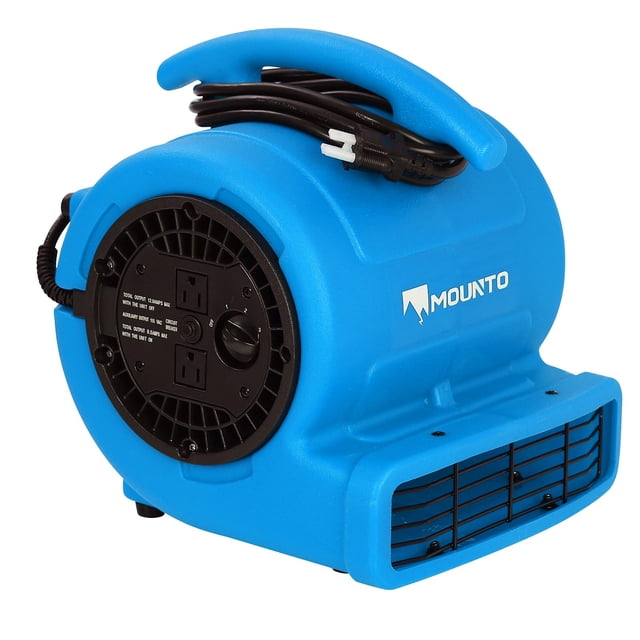 MOUNTO 1/4hp 1000CFM 2 velocidades Air Mover alfombra secadora ventilador de piso ventilador de refrigeración