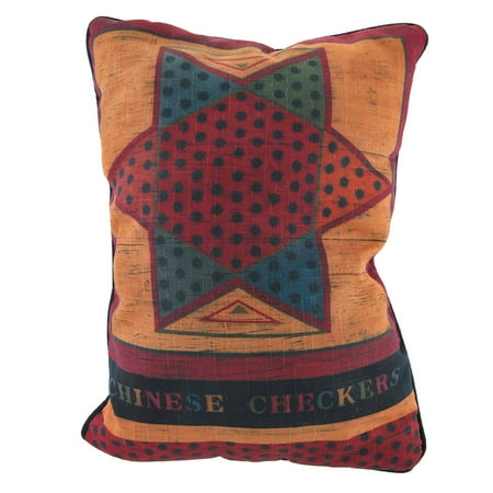 Checkers/Chinese Checkers Decorative Throw Pillow 13in. X18in.