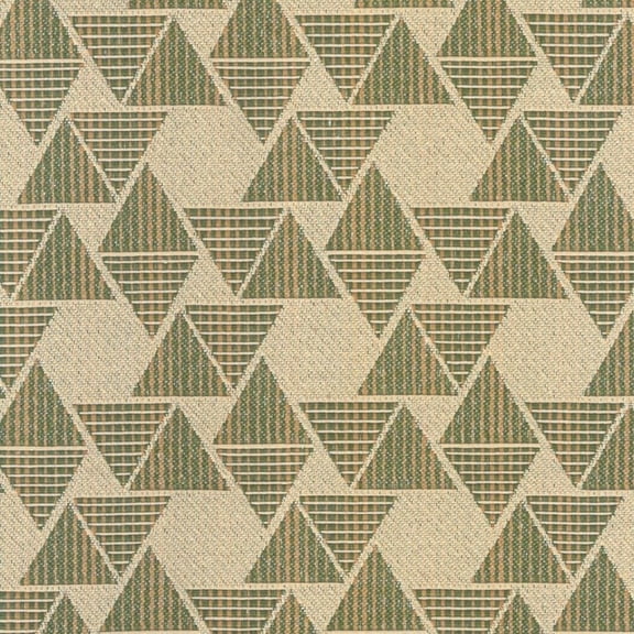 Decora Furnishings Jacquard Material Cascade Triad Design Polyester-Cotton Fabric for Sofa Upholstery Window Treatment Cushion Chair Craft - 54 inches Width - Fabric By The Yard (Emerald Linen)