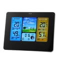 thumbnail image 4 of Home Weather Station, Wireless Weather Station LCD Digital Wireless Weather Station Clock Thermometer Indoor&Outdoor Humidity(Black), 4 of 8