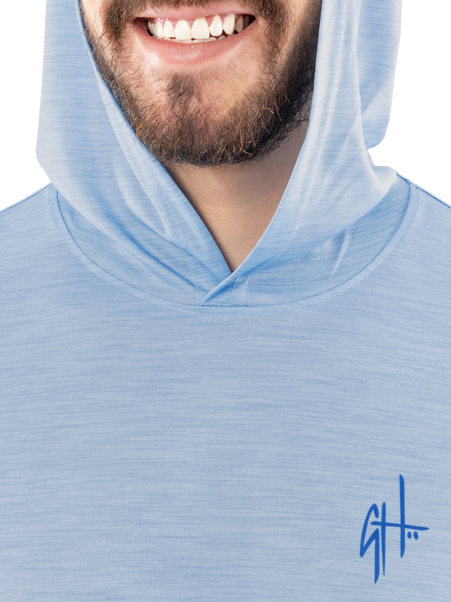 GH BY GUY HARVEY Men's Performance Long Sleeve Fishing Hoodie, Sizes S -3XL