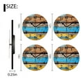 thumbnail image 2 of Non-Ticking Silent Wall Clocks Personalized Analog Round Clock Battery Operated Clocks Decorative for Kitchen,Office-Weathered Wooden Planks With Vibrant Blue(12inch), 2 of 4