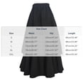 thumbnail image 3 of Vynhevius Women's Irregular Layered Maxi Skirt Solid Elastic Waist Vintage Medieval Casual Long A Line Skirts, 3 of 6
