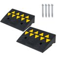 thumbnail image 1 of Gymax Heavy-duty Rubber Curb Ramp2Pcs Driveway Threshold Ramps w/Reflective Triangles, 1 of 10