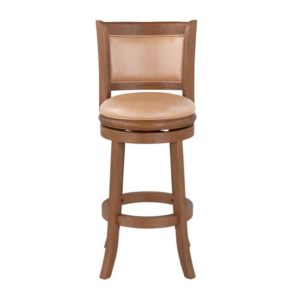 Boraam Augusta Swivel Wood Bar Stool - Toasted Oak