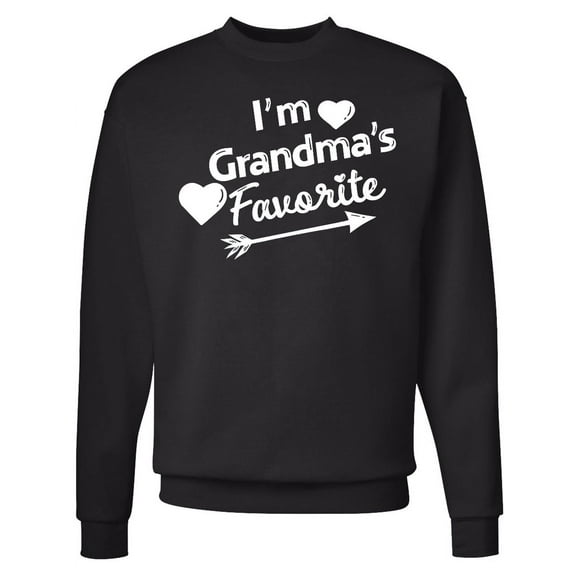 Inktastic I'm Grandma's Favorite with Arrow and Hearts Adult Sweatshirt