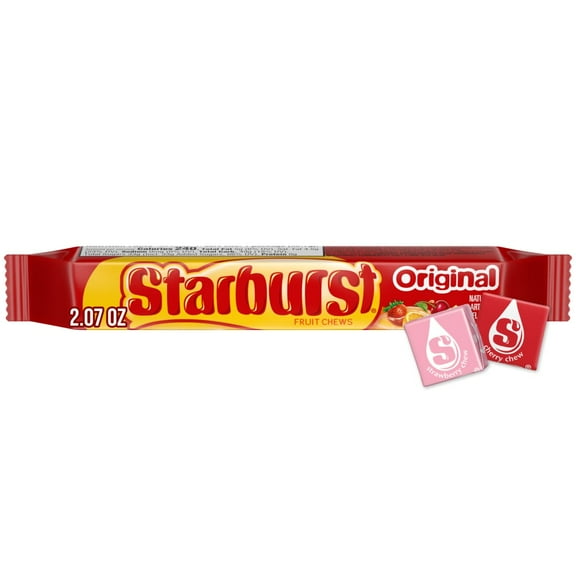 Pack of 2 Starburst Original Fruit Chews Chewy Candy Full Size, 2.07 oz (packaging may vary)