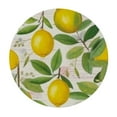 thumbnail image 2 of ONETECH  Round Table Cloth Vintage Lemon Flower and Leaves Tablecloth Elastic Edge Fitted Table Cover Up to Diameter, 2 of 7