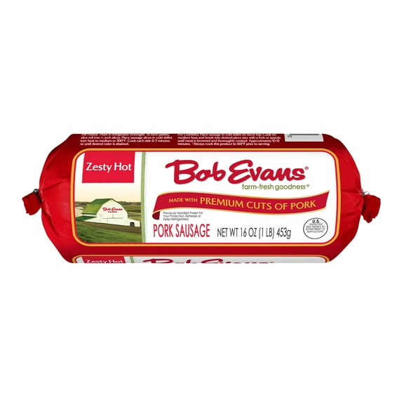 Bob Evans Zesty Hot Pork Sausage Roll, 16 oz (Fresh Sausage)