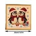 thumbnail image 3 of Christmas Diamond Art Kits for Adults, Golden Framed Pearl Bead Painting Kit, Winter Penguin Santa Hat Snowflake Gift Box Textured Sparkling Handmade Decor for Home Office Holiday Use, 3 of 7