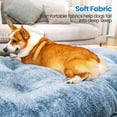 thumbnail image 6 of Baxluxe Pet bed, soft faux fur fabric dog pad, high-density foam, comfortable and soft, washable dog bed, suitable for medium to large dogs, 32.2 inches x 21.6 inches, gray (medium size), 6 of 7