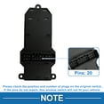 thumbnail image 4 of Interruptor de ventana eléctrica único para el lado del conductor delantero para Honda Fit CR-V negro, 4 of 7