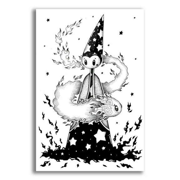 Epic Art 'The Wizard' by Avery Multer, Acrylic Glass Wall Art, 12"x16"
