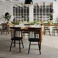thumbnail image 3 of BizChair 47" Solid Wood Dining Table, Commercial Grade Heavy Duty Rectangle Wood Table for 4, Brown Matte Finish, 3 of 12