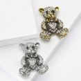thumbnail image 2 of Cute Rhinestone Small Bear Brooch Pins For Women Men Dainty Crystal Bowknot Animal Enamel Corsage Scarf Clips Clothing Shawl Badge Lapel Collar Brooch Fashion Christmas Holiday Birthday Jewelry Gifts, 2 of 6