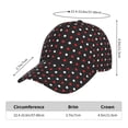 thumbnail image 2 of Fotbe Red and white polka dots Gorro Clásico de Béisbol, Gorra Ajustable con Broche Snapback, Gorro de Exterior de Algodón Suave, 2 of 6