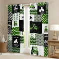 thumbnail image 2 of Manfei Harvester Excavator Black Out Curtains,Geometric Waves Striped Curtains Pack of 2 (42x63 Each),Green Patchwork Grid Bedroom Curtains For Kids,Ultra Soft Home Decor, 2 of 6