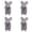 AS SHOW 4PCS, variant on Mouse Shape Plush Toy Hand Puppet Gift Animal Doll Kindergarten Early Education Toys Parent Child Toys*1pcs One Size