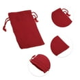 thumbnail image 3 of Unique Bargains 2 Pcs Portable Drawstring Bag Red Cotton Cloth, 3 of 5