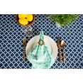 thumbnail image 6 of Contemporary Home Living 104" Navy Blue Cotton Lattice Tablecloth, 6 of 6