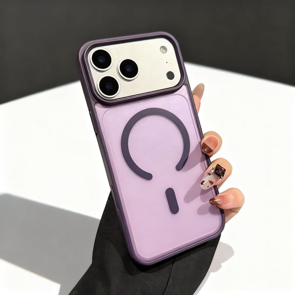 For iPhone 12 Pro / 12 6.1" Phone Case,Compatible With Wireless Charging,Matte Anti-fingerprinting Matte Translucent Cover,Ultra Slim Shockproof Anti-fall Drop Protection,Thin Fit Phone Case,Purple