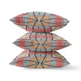 thumbnail image 2 of Cercle Cosmique Pulvérise Intérieur / Extérieur Tissu Oreiller en Rouge Indigo 20x20, 2 of 3