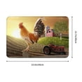 thumbnail image 3 of Fotbe Extra Durable Door Mat - Dirt Trapping Outdoor Welcome Mats - Non-Slip Outdoor Door Mats - Low Profile Front Door Mat - Indoor (16" x 24", Country Farm Morning Rooster ), 3 of 8