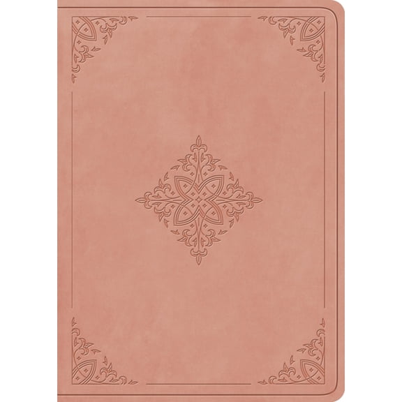ESV Large Print Value Personal Size Bible (Trutone, Blush Rose, Fleur-De-Lis Design), (Hardcover)