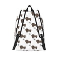 thumbnail image 3 of Naloa Dachshund Dog Print Durable Canvas College Rucksack,Laptop Excursion Backpack,Travel Notebook School Backpack,Bookbag For Men Women, 3 of 5