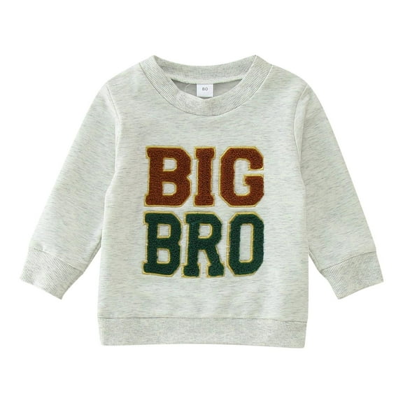 Ketyyh-chn99 Toddler Baby Boy Girl Sweatshirt Toddler Kids Baby Boy Girl Long Sleeve Sweatshirt Casual Shirt Pullover Crewneck Sport Tops Size for 6-12 Months,Grey