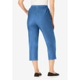 thumbnail image 2 of Woman Within Plus Size Capri Elastic Waist Stretch Fineline Denim Jean (Petite Available), 2 of 6