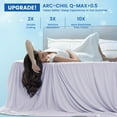 thumbnail image 5 of Double Cooling Blanket for Hot Sleepers Queen Size, Arc-Chill Q-Max>0.5 with Double Cooling, Summer Blanket Absorbs Heat to Keep Cool All Night for Night Sweats (Purple, 90''x90''), 5 of 11