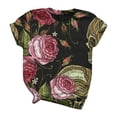 thumbnail image 1 of T-Shirt à Manches Imprimé 3D Grande Taille pour Femmes Col Rond Tee-Shirt Court Blouse Confortable Tenue Décontractée, 1 of 3