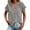 Light Ashy, variant on Women's Short Sleeve T-Shirt, V-Neck Button Down Blouse, Lightweight Cotton Linen Blend Top, Casual Loose Fit Summer Tee for Daily Wear