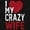 Black, variant on Love My Crazy Wife Married Couple Men's Crewneck Sweatshirt Brisco Brands L