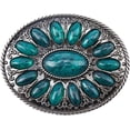 thumbnail image 1 of Hebilla de cinturón turquesa occidental, hebilla medieval vintage, accesorio de estilo punk, joyería turquesa de moda para mujeres y hombres., 1 of 6